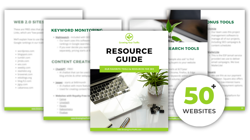 SEO Resource Guide from SEO Traffic Mastery - growingyourtraffic.com